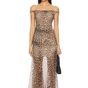 Leopard Print Midi Dress